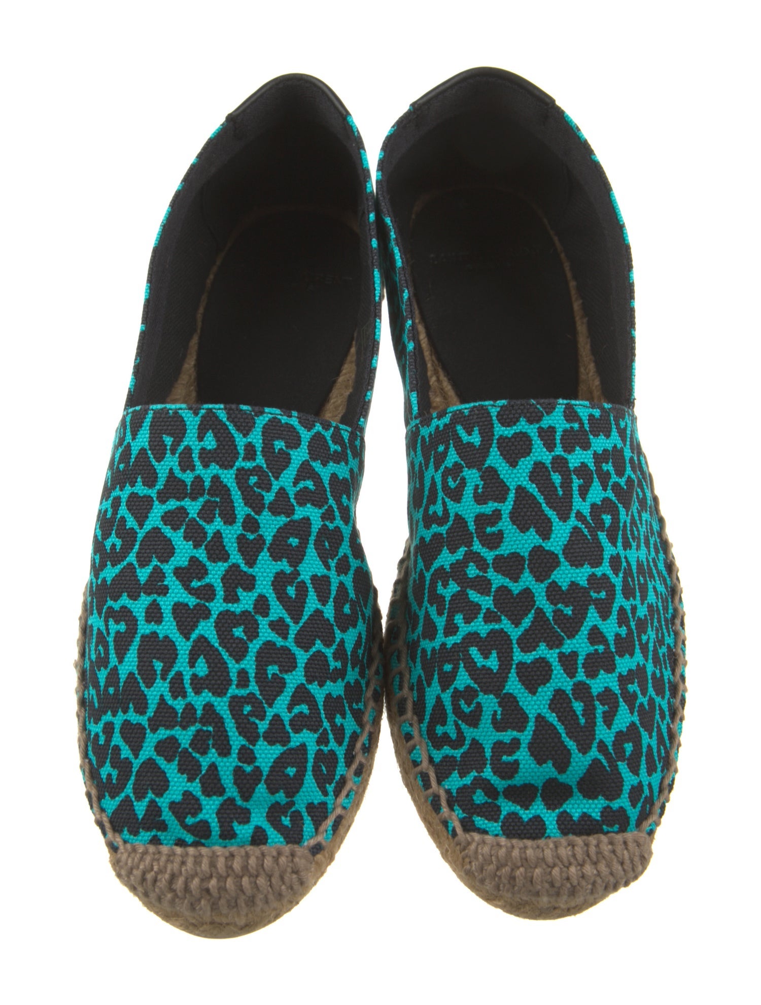 Saint Laurent Canvas Animal Print Espadrilles